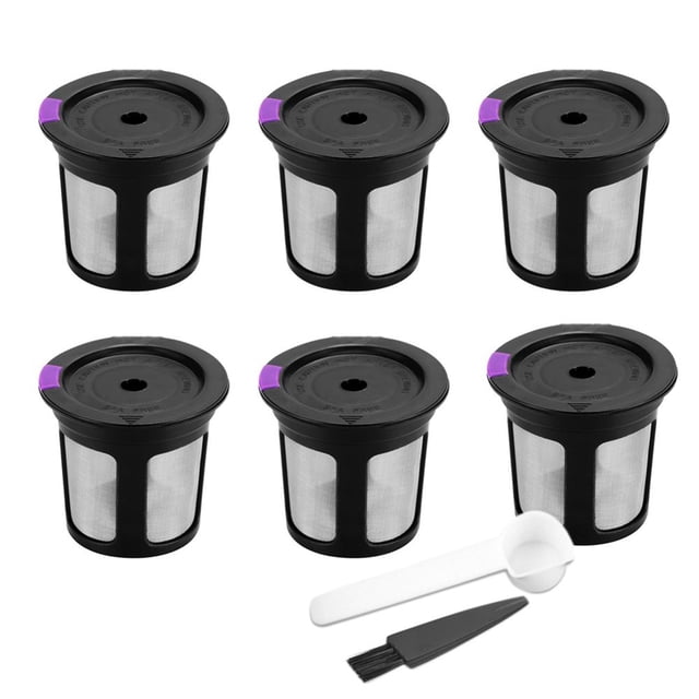6Pcs Reusable Coffee Capsule Cups Refillable Filter Accessories for Keurig K Cup