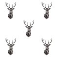 thumbnail image 1 of Wweixi Multifunctional 3D Mirror Deer Wall Sticker For Various Uses Personalized Home black L 5Set, 1 of 6