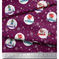 thumbnail image 2 of Soimoi Polyester Crepe Fabric Gift Box,Car & Santa Christmas Printed Craft Fabric by The Yard 52 Inch Wide, 2 of 3