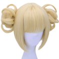 thumbnail image 2 of Perruque Blond Cosplay avec Frange Perruque Blonde Synthétique avec Queues de Cheval pour Femmes, 2 of 4