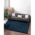 thumbnail image 3 of Unique Loom 3151318 5 x 5 ft. Solid Shag Square Rug, Navy Blue, 3 of 15