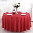 thumbnail image 2 of Round Tablecloth 70 Inch - Cotton Polyester, Wrinkle/Fade Resistant, Reusable - Jacquard Table Cloth - 1PC Circle Table Cover for Dining, Wedding & Birthday Party, 2 of 6