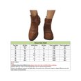 thumbnail image 2 of UKAP Ladies Booties Mid Heels Short Boot Embroidered Ankle Boots Outdoor Bootie Elastic Winter Shoes Brown 7.5, 2 of 8