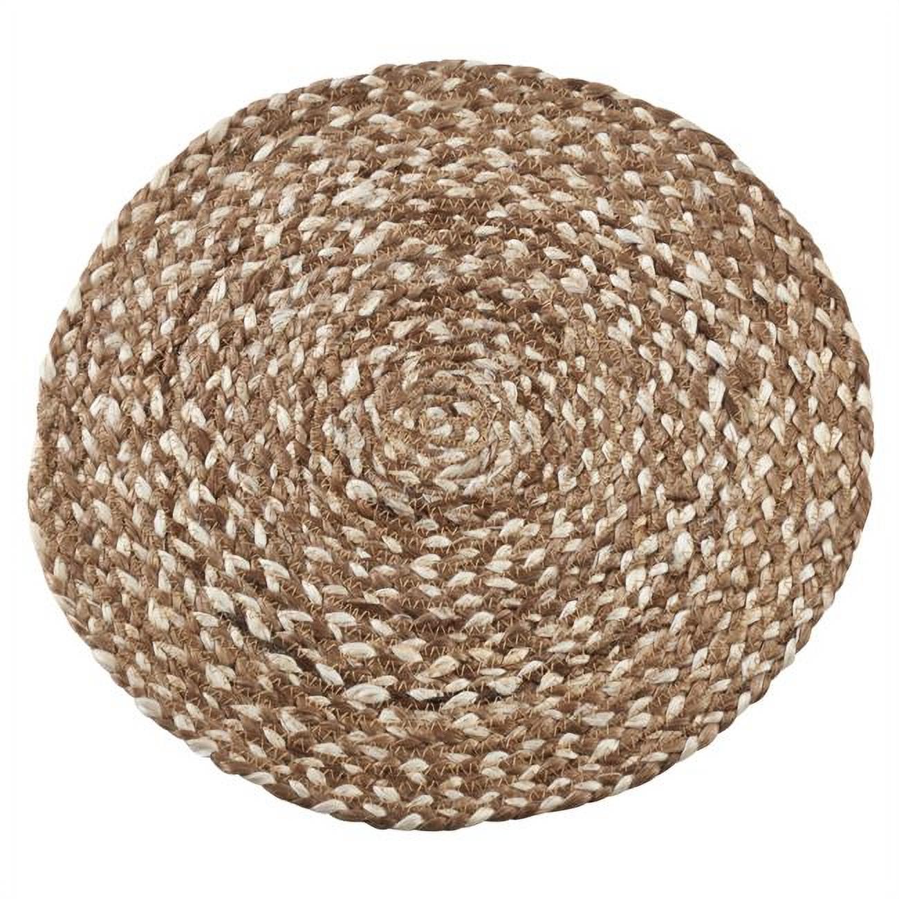 SARO 3168.CF16R Napperons en Jute avec Motif Tressé Café - Ensemble de 4