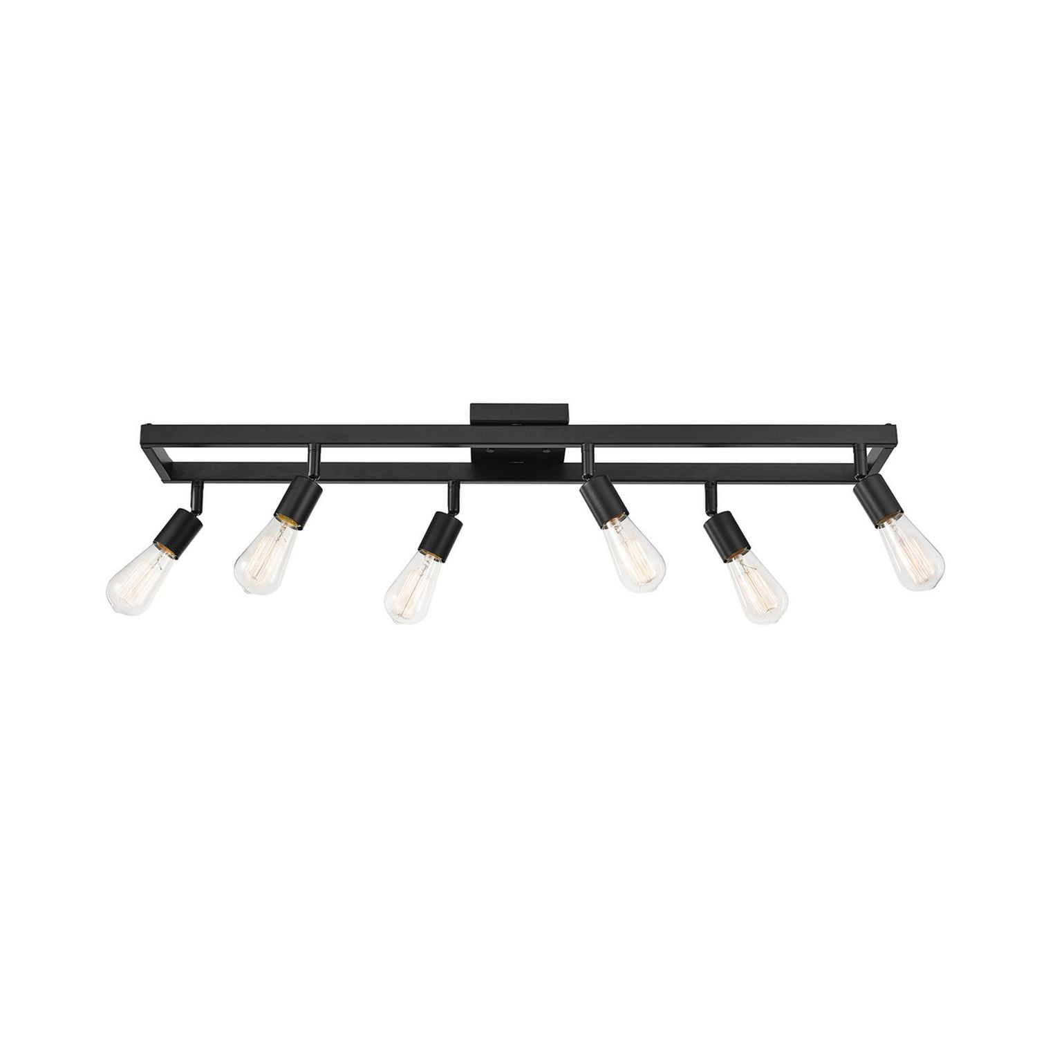 Globe Electric Weston 6-Light Track Lighting, Matte Black