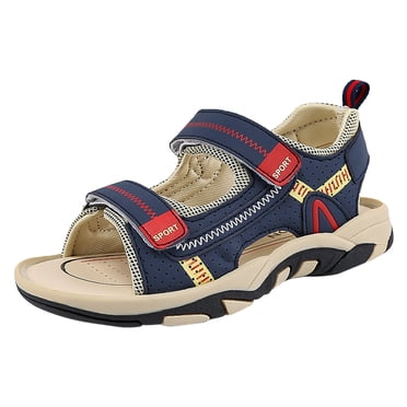 PMVFHDE Sandales de Plage Garçons Taille 13 Été Garçons Filles Sandales Chaussures de Marche Enfants Tout-Petits Sandales à Enfiler Unisexe Enfants Décontracté Bleu,8-9 Ans