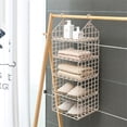 thumbnail image 5 of Hanging Closet Shelves Closet Organizing Shelves Clothes Rack Foldable Storage Shelves Locker Shelf Foldable Garment Rack Coat Hangers Wardrobe Storage Items, 5 of 5