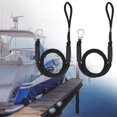 thumbnail image 2 of Bungee Dock Line Boat Rope with Clips Docking Ropes Carabiner Boating for PWC for Pontoon Fishing Boat Kayak Canoe Accs Black 2pcs, 2 of 9