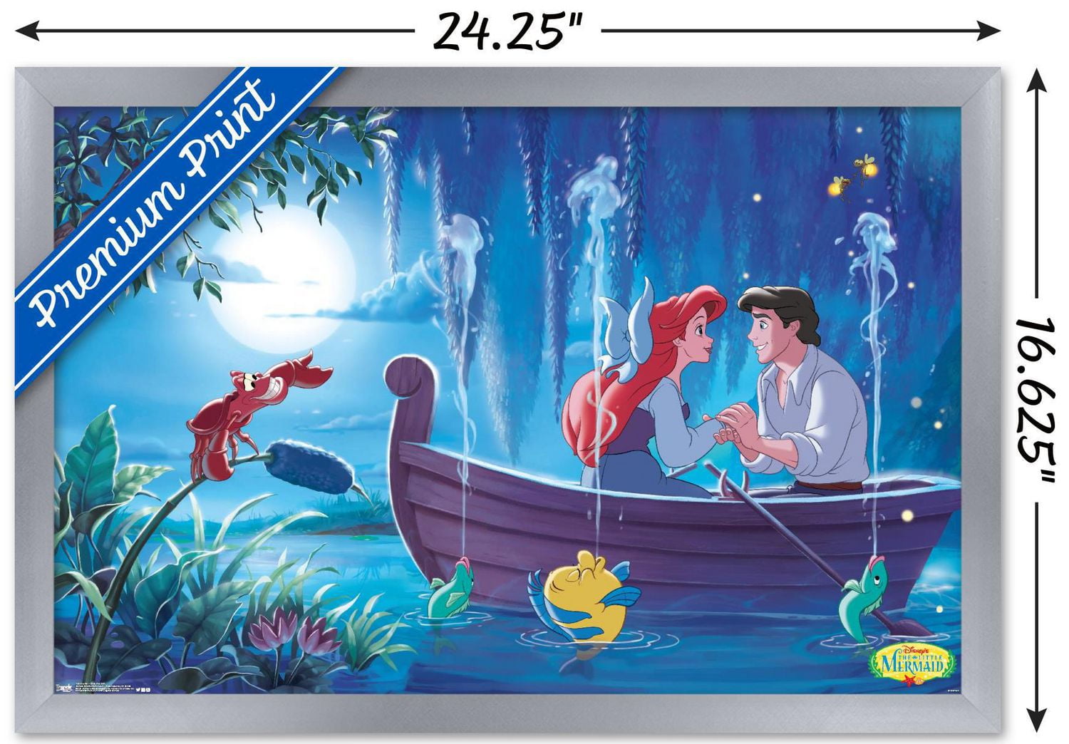 Disney The Little Mermaid - Ariel Kiss Girl Wall Poster, 22.375" x 34"