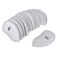 thumbnail image 4 of facefd 12 Pieces Waterproof PU Leather Golf Iron Head Cover Headcover Set Silver, 4 of 5
