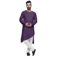 thumbnail image 1 of Atasi KurtaForMen Coupe Unie à Manches Longues pour Hommes en Coton à Col Rond, 1 of 5
