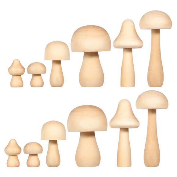 Miangastore Simple Design Mushroom Stuff For Children Home Decor 12Pcs 10In X 4In X 4In
