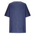 thumbnail image 4 of CHUANK Hauts pour Femmes en Solde à Moins de 10$ Hauts Décontractés Printemps Été Manches Longues en Coton Lin Imprimé Graphique Pissenlit Col Rond Blouses Vintage Grande Taille, 4 of 6