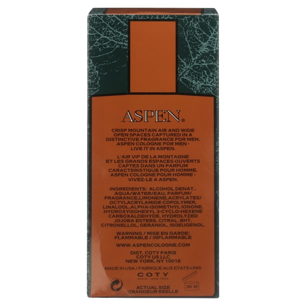 ASPEN by Coty Cologne Spray 4 oz - Walmart.ca