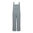 thumbnail image 3 of SHIXIAOO Combinaison Décontractée Mode Imprimée Ample à Bretelles Boutonnée Ajustée Combinaison de Neige Épaules Dénudées Harem, 3 of 3