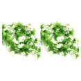 thumbnail image 2 of stanreset 2Pcs Artficial Rose Rattan Hanging Vine Fake Plant Home Wedding Party Decor white 2Set, 2 of 6