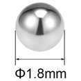 thumbnail image 2 of Uxcell Billes de Roulement Métriques en Acier Inoxydable 304 de Qualité G100 Billes de Précision 1,8 Mm/0,07 Pouces, 2 of 3
