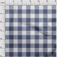 thumbnail image 2 of oneOone Polyester Lycra Dark Dusty Blue Fabric Gingham Check Craft Projects Decor Fabric Printed By The Yard 56 Inches Wide, 2 of 4