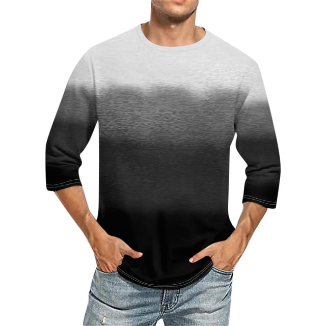 SDNall Shorts pour Hommes Hommes Imprimé Col Rond Décontracté Mode Manches Courtes Blouses Col Rond Chemises Chemises pour Hommes,T-Shirts à Manches Longues pour Hommes,Chemises à Manches Longues pour Hommes