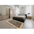 thumbnail image 4 of Ahgly Company Tapis d'Intérieur Carré Abstrait Vert Brunâtre, 5 Pieds Carré, 4 of 6