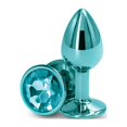 thumbnail image 2 of Rear Assets Aluminum Anal Plug, Small, Teal, 2 of 5