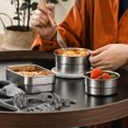 thumbnail image 3 of Visland Stainless Steel Snack Containers for Kids Leak Proof Toddler Food Container with Silicone Lids Stackable Metal Lunch Box for School And Daycare, 3 of 8