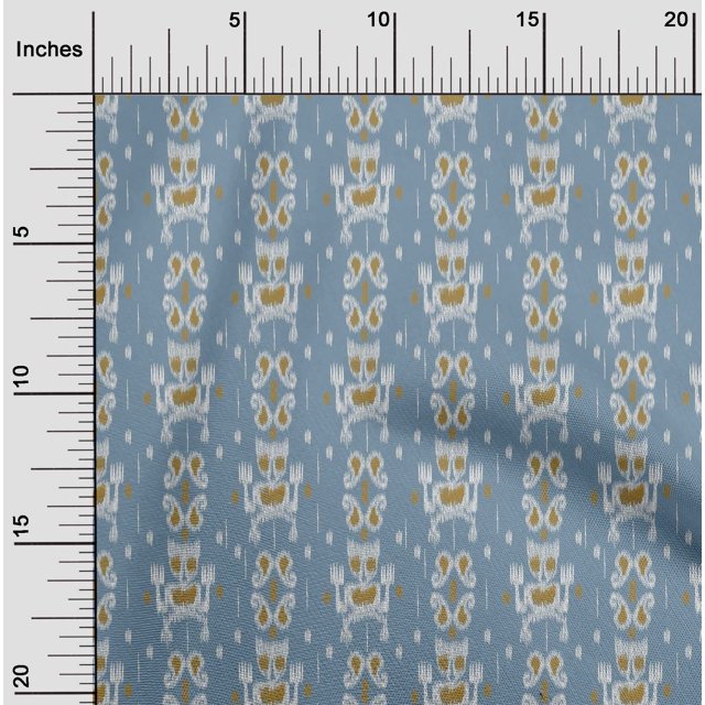 oneOone Viscose Chiffon Fabric Paisley Ikat Print Fabric BTY 42 Inch Wide