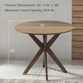 thumbnail image 4 of Costway Modern Round Wood Dining Table 35" W/ Solid Wood Legs& Base for Home, Office, 4 of 10