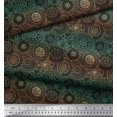 thumbnail image 2 of Soimoi polyester Crepe Fabric Artistic Flower Mandala Print Fabric by the Yard 42 Inch Wide, 2 of 5