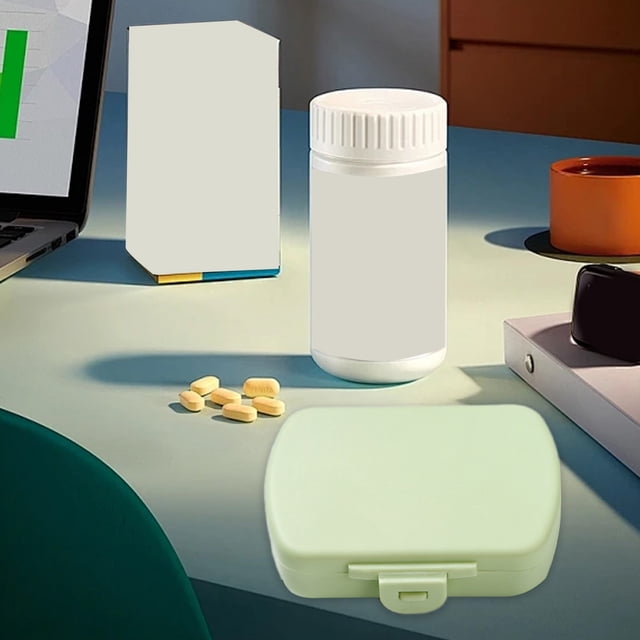 MTBLYS Vitamin Organizer 6 Compartment Pill Box Humidity Proof Plastic Portable Mini Case Travel Pill Container
