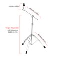 thumbnail image 2 of Cymbal Stand Straight & Boom Cymbal Stand Double Braced Legs Height & Angle Adjustable Drum-kit Cymbal Support Rack Heavy Duty BoomStraight Combo with Rubber Feet, 2 of 7