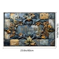 thumbnail image 2 of Ensemble de Paillasson à Imprimé Floral 3D Tapis de Bain Moderne Tapis d'Entrée Haute Absorption Lavable à la Machine Tapis de Sol Intérieur pour Maison Salon, 2 of 4