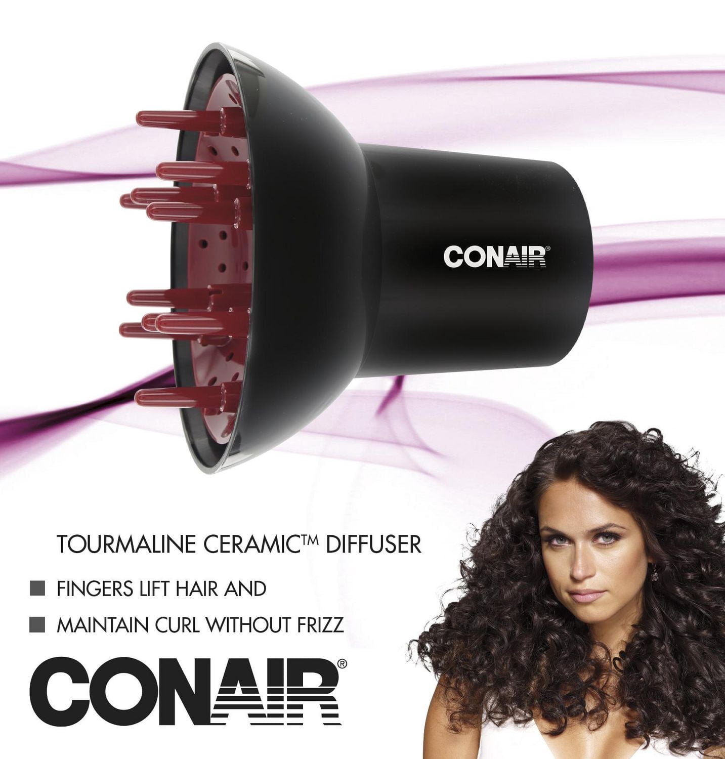 Diffuseur universel céramique tourmaline Conair, noir, 1 pièce