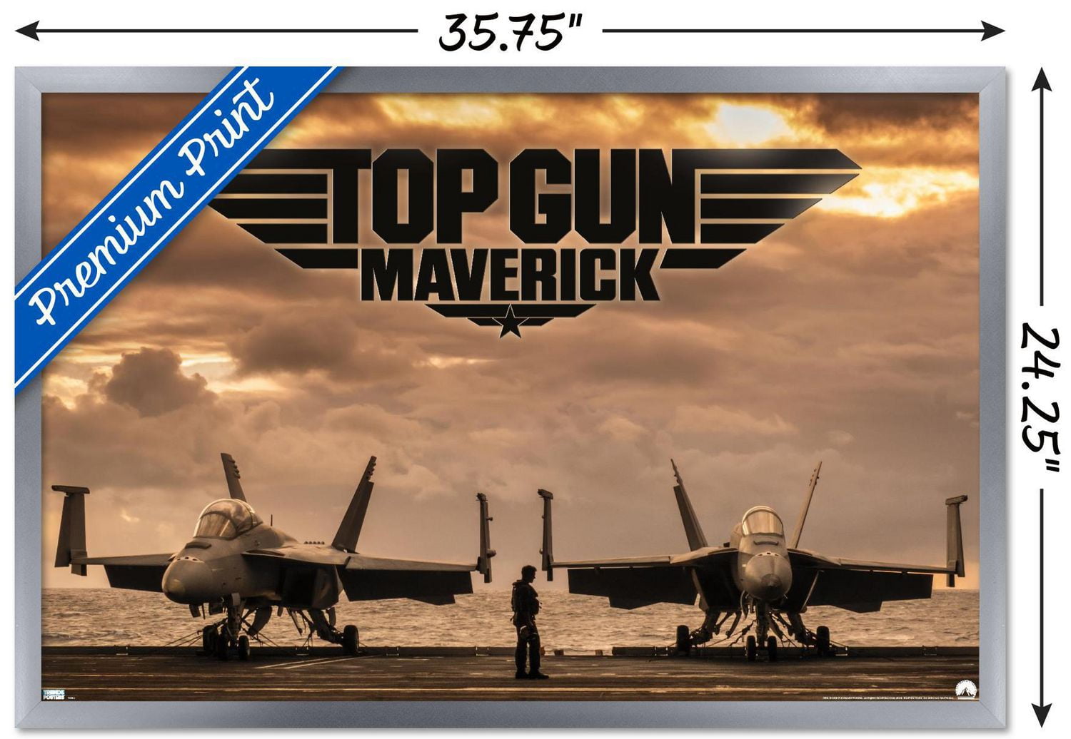 Top Gun: Maverick - Deck Wall Poster, 14.725" x 22.375" Framed