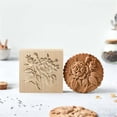 thumbnail image 5 of Oleegame 2PC Cookie Mold DIY Baking Moulds Wooden Cookie Cookie Moulds Embossing Craft Decorative Baking Tools For Christmas Thanksgiving Christmas Kitchen, 5 of 5