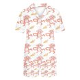 thumbnail image 3 of Jamicy Pyjama Mignon Femme Mode Décontractée Imprimé T-Shirt à Manches Courtes à Col à Revers avec Short Ample Confortable Ensemble de Pyjama pour la Maison, 3 of 3