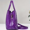 thumbnail image 3 of Trendy Crocodile Print Tote Bag, Large Capacity Multi-pocket Shoulder Bag, Perfect, 3 of 5