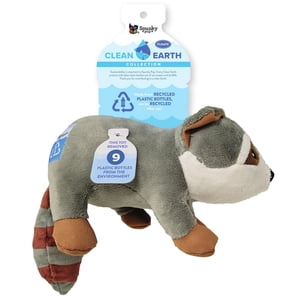 Clean Earth Plush Raccoon - 100% Sustainable Dog Toy