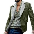 thumbnail image 2 of Qertyioot Tops for Men Fall Winter Casual Long Sleeve Button Fashion Jacket, 2 of 6