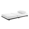 thumbnail image 3 of Manor Park Twin Roll-Out Trundle Bed Frame with Wheels- Black, 3 of 7