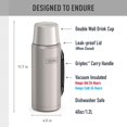 thumbnail image 2 of THERMOS ICON SERIES, Stainless Steel Beverage Bottle, Matte Stainless Steel, 40 oz, 2 of 7