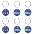 thumbnail image 1 of Aspire 20pcs Numbered Metal Rim Key Tag 1-20 with Key Rings, Numbered Tag Keychain for Sorting and Organizing - Blue, 1 of 6