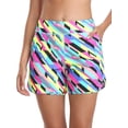 thumbnail image 2 of RELLECIGA Shorts de Bain Taille Haute pour Femmes avec Poches Protection Solaire UV, 2 of 7