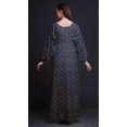 thumbnail image 4 of Bimba Robe Maxi à Manches Longues pour Femmes en Georgette Mousse Imprimée de Plumes d'Aigle, Taille Élastique - Xxx-Grand, 4 of 5