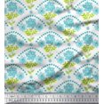 thumbnail image 1 of Soimoi Poly Georgette Fabric Leaves,Floral & Scale Geometric Print Sewing Fabric Yard 42 Inch Wide, 1 of 1