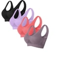 thumbnail image 1 of Yuyuzo 4pc Plus Size Sport Bras for Women Wireless Full Coverage High Impact Exercise Racerback Bras, 1 of 2