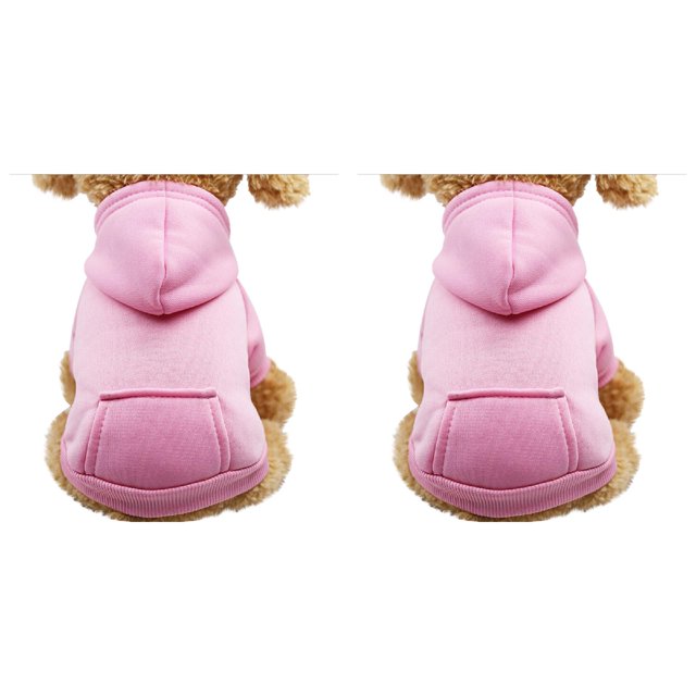 (Lot de 2) Rinsvye Chandails à Capuchon en Polyester avec Laisse pour Chiot pour Petits Chiens Vêtements pour Chien avec Poche Chandails pour Petit Chien pour Vêtements