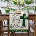 thumbnail image 4 of Fashion Doily Tablecloth Winter Festival Kitchen Dining Room Family Table Decor Christmas Table Runners 36 Inches Long Table Patterns 13X36 Table Spandex Tablecloth Color Street Table Tab, 4 of 5
