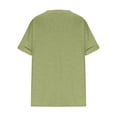thumbnail image 4 of Timegard Plus Size Tops for Women V-Neck Short Sleeve Solid Color Comfy Basic Tee Casual Loose Tops, 4 of 5