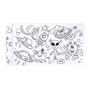 Abbracc Rouleau de Coloriage pour Enfants Grand Papier à Colorier Dessin Tout-Petits Affiche de Coloriage Enfant Astronaute